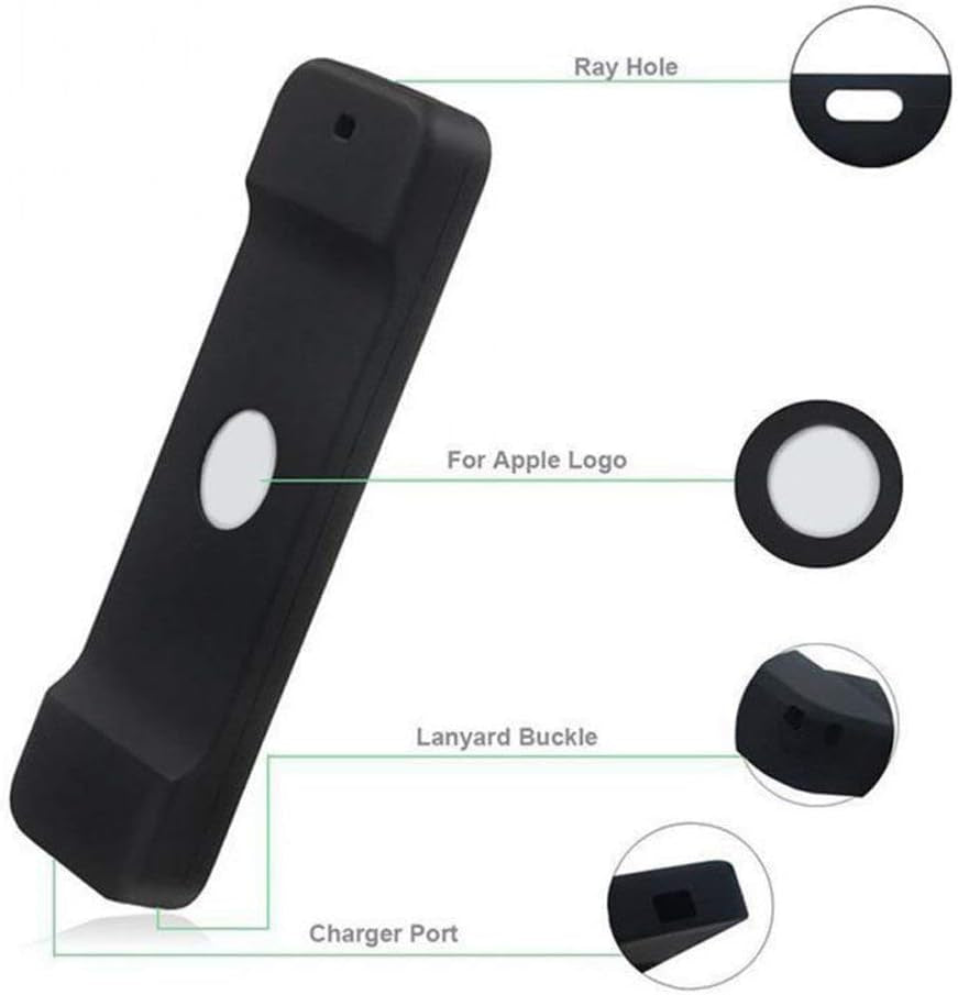 Remote Case Compatible with Apple TV 4K (5Th) and 4Th Generation, Shock Proof Silicone Remote Cover Case Compatible with Apple TV 4Th Gen 4K 5Th Siri Remote Controller - Black