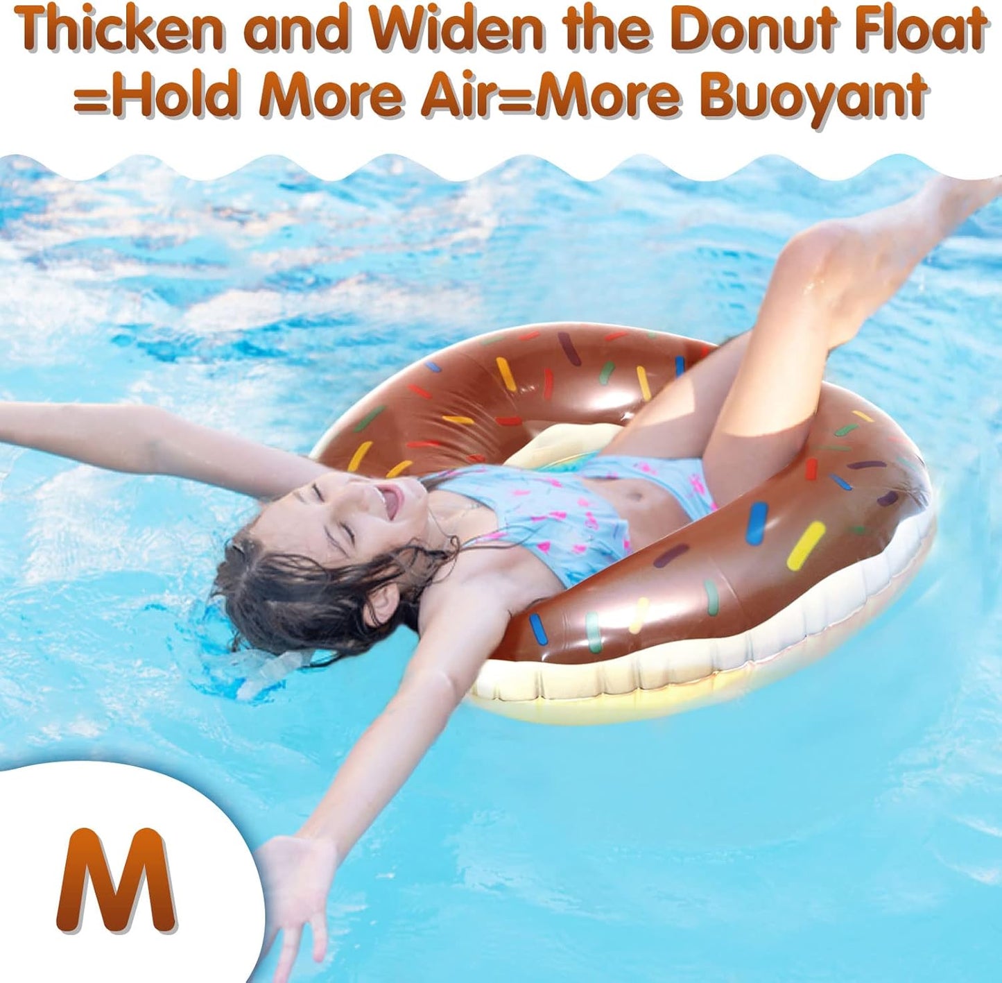 Donut Pool Float - Donut Tube & Ring for Beach & Pool