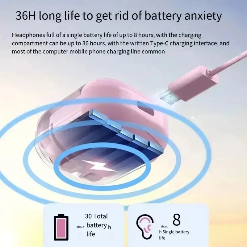 NEW HK3 Wireless BT5.3 Headset T2 TWS Headphones ENC Headphones LED Power Digital Display Stereo Sound Earphones for Sports