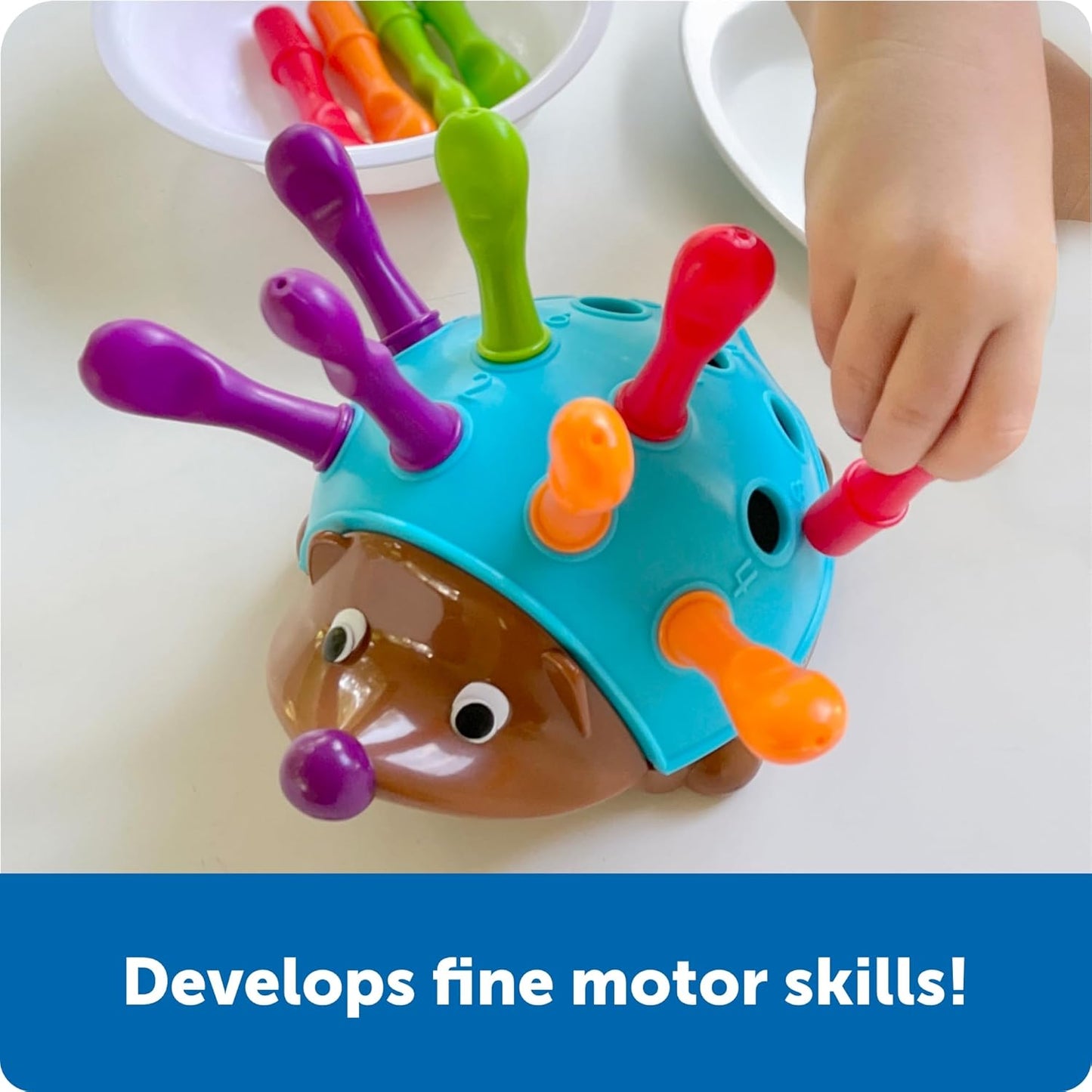 Spike the Fine Motor Hedgehog - Toddler Montessori Toys, Stacking Shape, Gifts for Boys and Girls, Sorting and Matching Skill Activities, Educational Games, Kindergarten