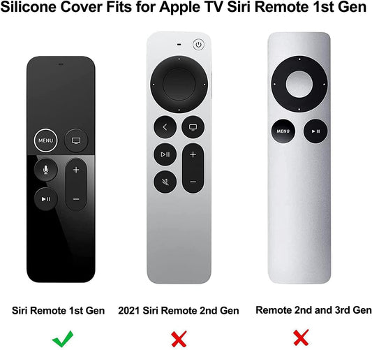 Remote Case Compatible with Apple TV 4K (5Th) and 4Th Generation, Shock Proof Silicone Remote Cover Case Compatible with Apple TV 4Th Gen 4K 5Th Siri Remote Controller - Black
