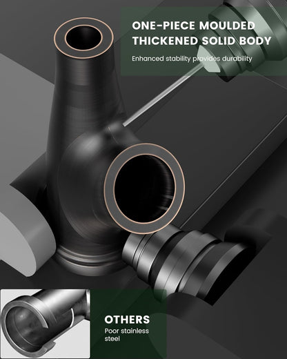 Pull down Kitchen Faucet with Sprayer Oil Rubbed Bronze, Single Handle One Hole High Arc Pull Out Spray Head Kitchen Sink Faucet with Deck Plate