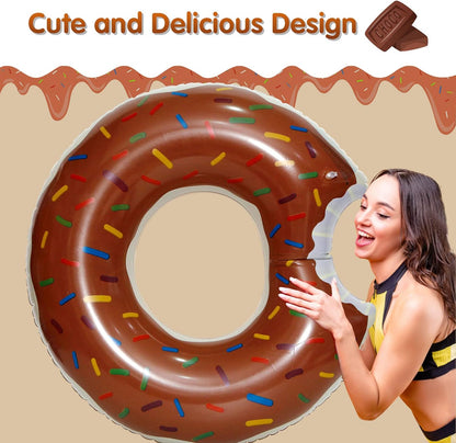 Donut Pool Float - Donut Tube & Ring for Beach & Pool