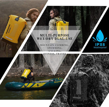 Waterproof Backpack for Men 20L/30L/40L, Floating Dry Bag Kayak, Dry Backpack Hiking