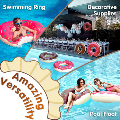 Donut Pool Float - Donut Tube & Ring for Beach & Pool