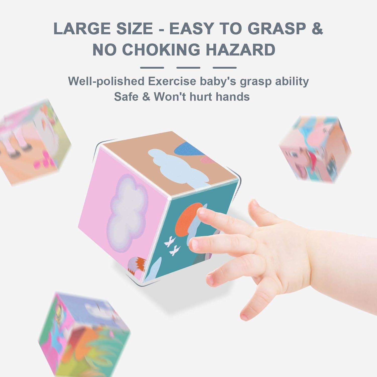 Wooden Puzzles for Toddlers Kids, [Upgraded for Child Safety] 6 in 1 Wood Block Cubes Puzzles with Convenient & Durable Tray, Pegged Puzzles for 2 3 4 5 Years Preschool Girl Boy (Dog)