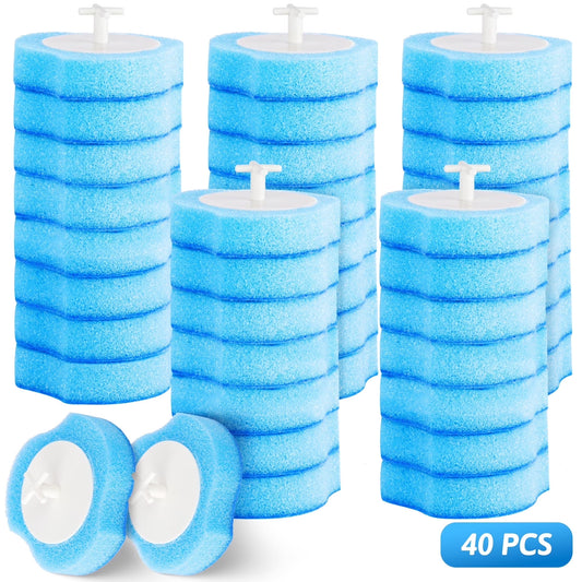 40 Count Disposable Toilet Brush Refill Head for Toilet and Bathroom Cleaning